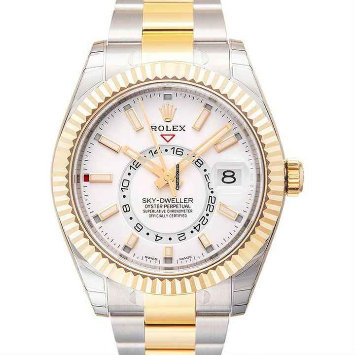  Rolex Sky-Dweller 326933 - Sky-Dweller Stainless Steel / Yellow Gold / White </h1> 