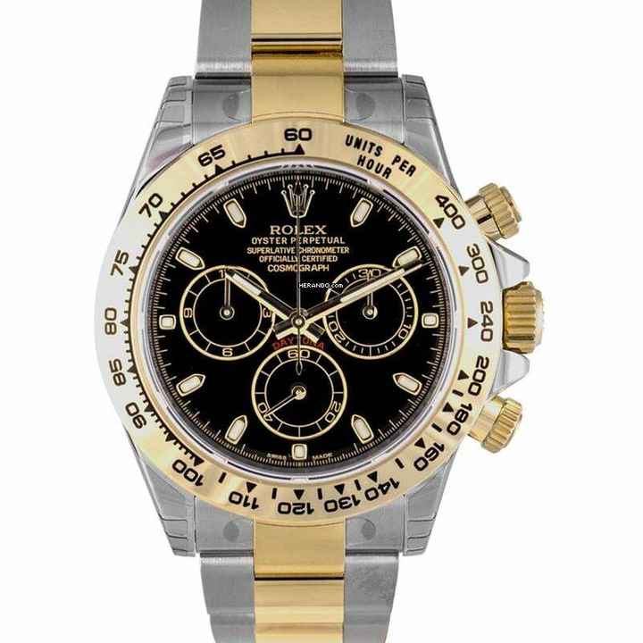  Rolex Daytona 116503 - Cosmograph Daytona Steel and 18K Yellow Gold Oyster Men's Watch 116503BKSO </h1> 