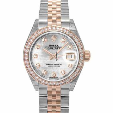  Rolex Lady-Datejust 279381RBR - Lady Datejust Automatic White mother-of-pearl set with diamonds Dial Stainless </h1> 