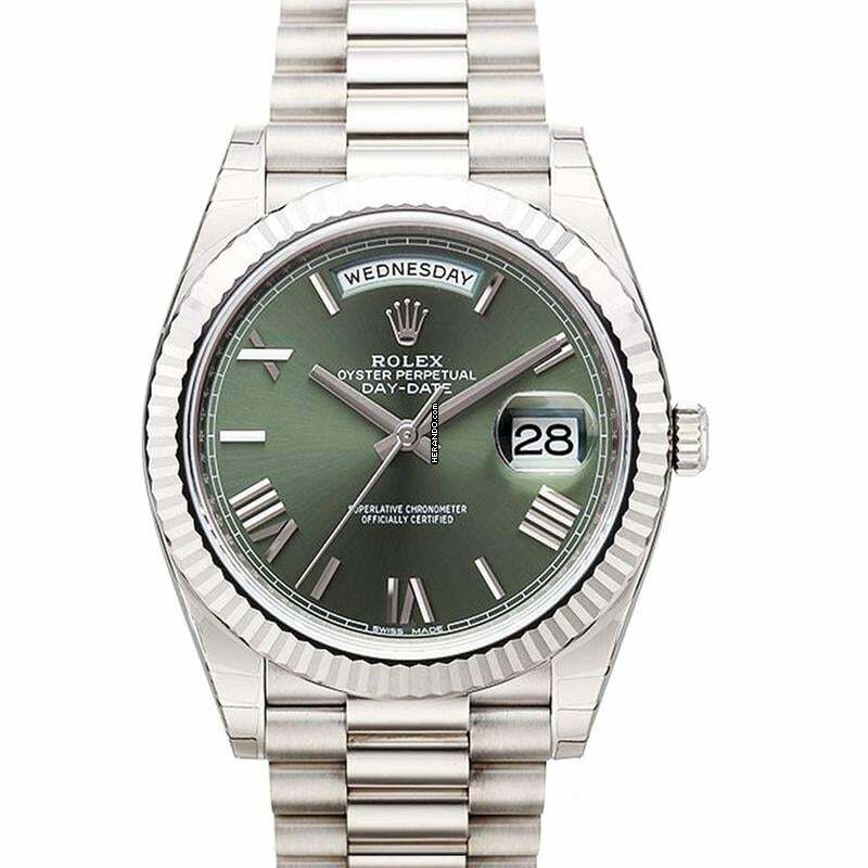  Rolex Day-Date 40 228239 - Day Date Automatic Green Dial 18k White Gold Men's Watch </h1> 