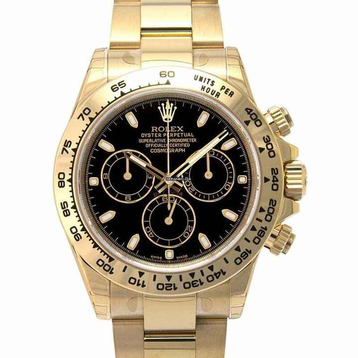  Rolex Daytona 116508 - Cosmograph Daytona Automatic Black Dial 18k Yellow Gold Men's Watch </h1> 
