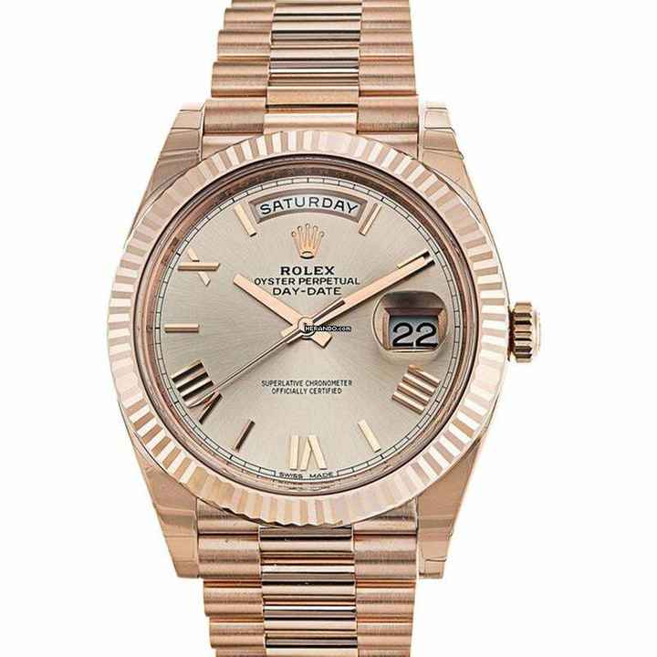  Rolex Day-Date 40 228235 - Day Date Automatic Sundust Dial Everose Gold Men's Watch </h1> 