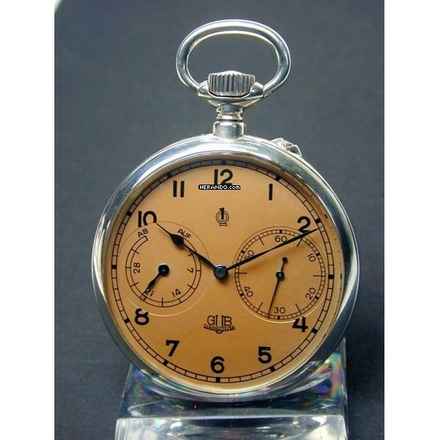  Glashütte Original VEB Glashütter Uhrenbetriebe Silb. Beobachtungsuhr Auf & Ab 1. Güte 