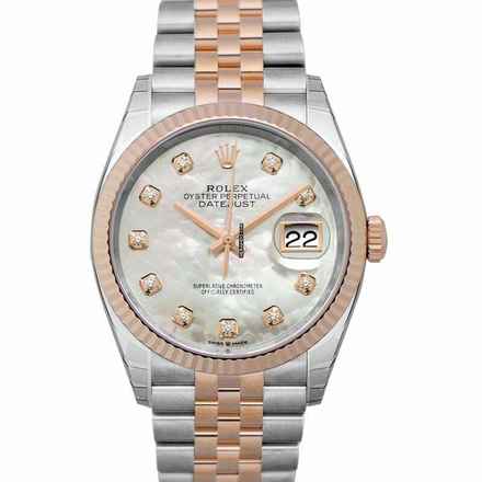 Rolex Datejust 36 126231-0021 - Datejust 36 Stainless Steel / Everose / Fluted / MOP Diamond / Jubilee </h1> 