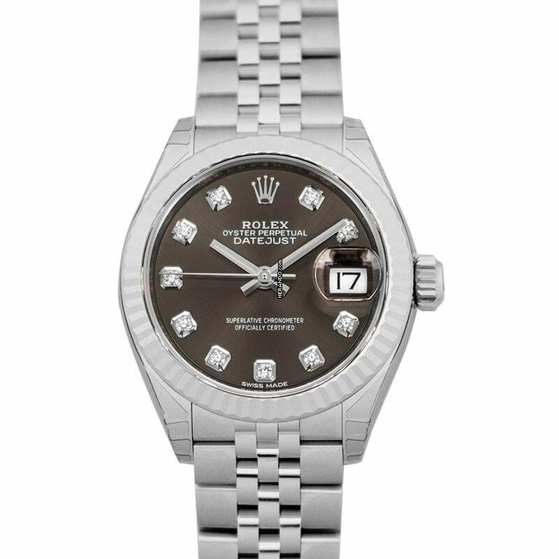  Rolex Lady-Datejust 279174-0015 - Lady-Datejust 28 Dark Grey 18k White Gold/Steel Dia 28mm </h1> 