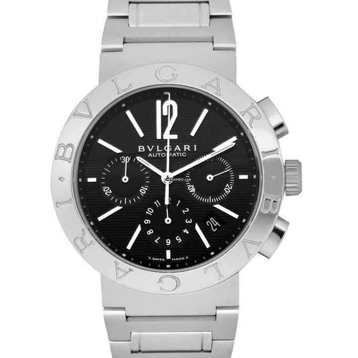  Bulgari 101560 - Chronograph Automatic Black Dial Stainless Steel Men's Watch/42mm BB42BSSDCH </h1> 