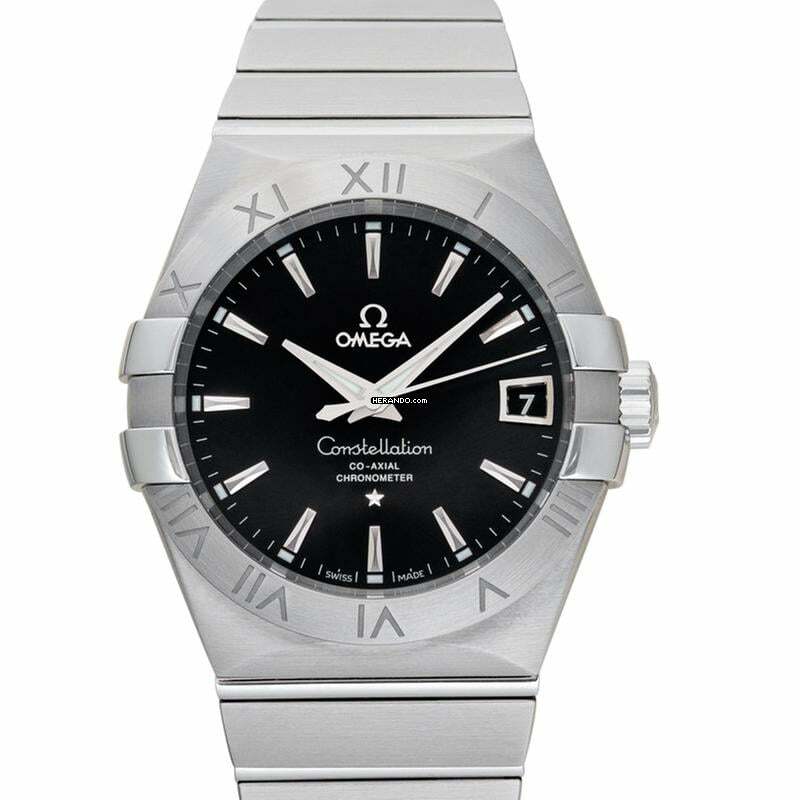 Omega Constellation Men 123.10.38.21.01.001 - Constellation Co-Axial 38 mm Automatic Black Dial Steel Men's Watch </h1>