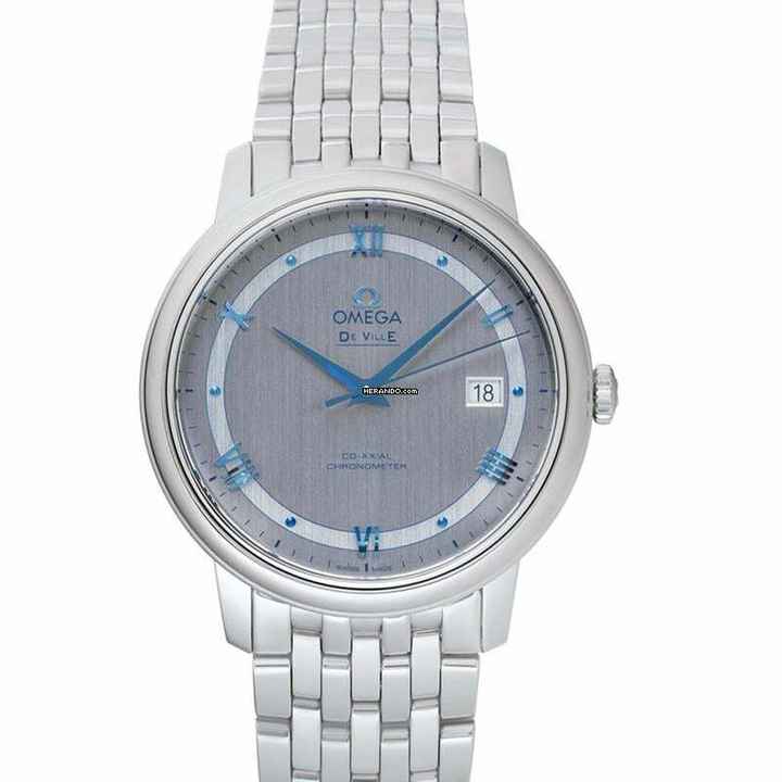  Omega De Ville Prestige 424.10.40.20.02.001 - De Ville Prestige Co-Axial 39.5 mm Automatic Silver Dial Steel Men's </h1> 