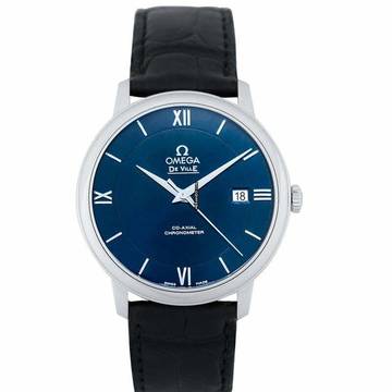  Omega De Ville Prestige 424.13.40.20.03.001 - De Ville Prestige Co-Axial 39.5 mm Automatic Blue Dial Steel Men's W </h1> 
