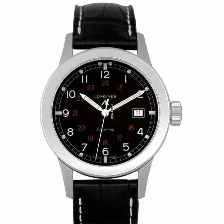  Longines Heritage L28324530 - Heritage Military Automatic Black/Leather 40mm </h1> 