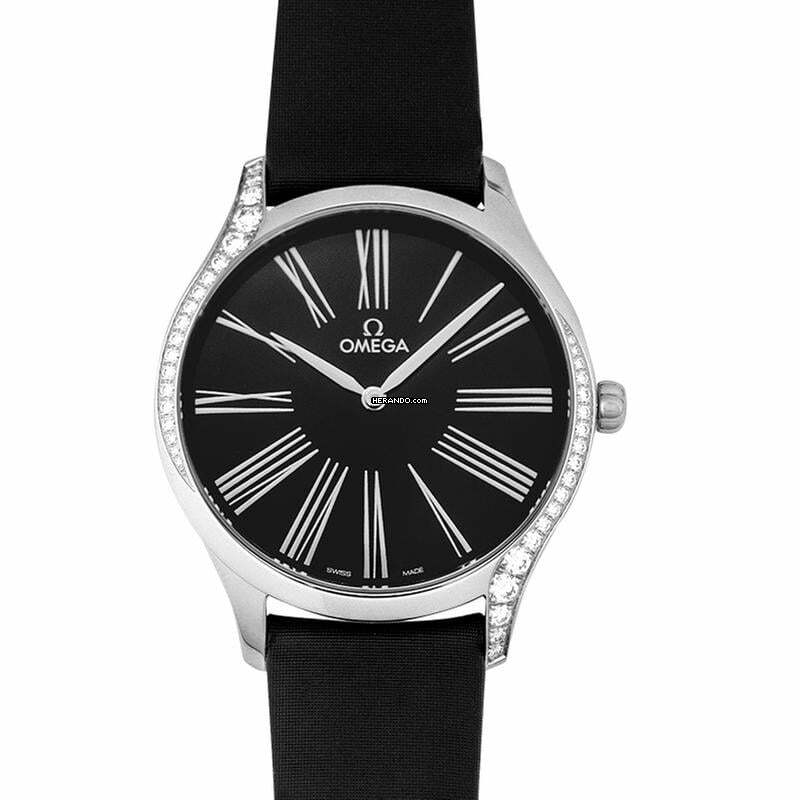 Omega De Ville Trésor 428.17.39.60.01.001 - De Ville Tresor Quartz 39 mm Quartz Black Dial Diamonds Ladies Watch </h1>