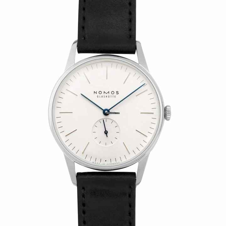  NOMOS Orion 38 384 - Orion 38 White Silver-plated Dial/Leather 38mm </h1> 