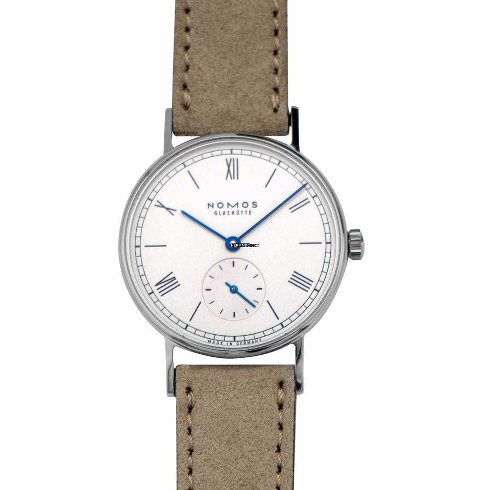  NOMOS Ludwig 33 244 - Ludwig 33 White Silver-plated Dial/Leather 32.8mm </h1> 