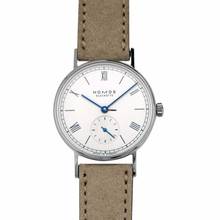 Thumbnail von NOMOS Ludwig 33 244 - Ludwig 33 White Silver-plated Dial/Leather 32.8mm </h1>