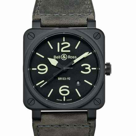  Bell & Ross BR 03-92 Ceramic BR0392-BL3-CE/SCA - Instruments BR 03-92 Nightlum Men's Watch </h1> 