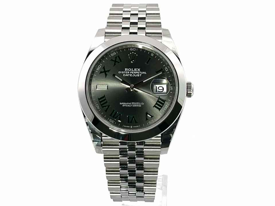  Rolex Datejust 41 Ref. 126300 Edelstahl Rhodium Röm Jubile-Band </h1> 