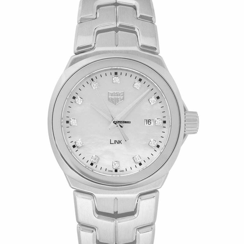  TAG Heuer Link Lady WBC1312.BA0600 - Link Ladies Quartz Mother Of Pearl Dial with Diamonds Ladies Watch </h1> 