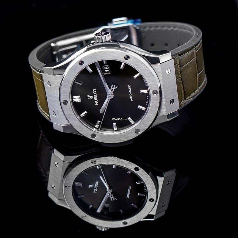 Thumbnail von Hublot Classic Fusion 542.NX.8970.LR - Classic Fusion Green Titanium Automatic Green Dial Men's Watch </h1>