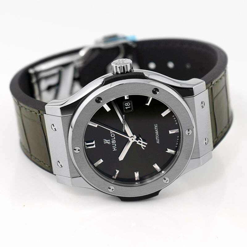 Thumbnail von Hublot Classic Fusion 542.NX.8970.LR - Classic Fusion Green Titanium Automatic Green Dial Men's Watch </h1>