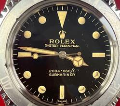 Thumbnail von Rolex Submariner (No Date) 5513 Submariner Gilt Underline Dial 1.0 Mio./1964 Erstbesitz B & P Pointed crown guard-service Rolex mit Karte