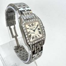 Thumbnail von Cartier Santos Demoiselle Quartz Steel 26mm 2.59TCW Diamond Watch </h1>