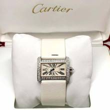 Thumbnail von Cartier Tank Divan Quartz 31mm Steel 1.49TCW DIAMONDS Watch </h1>
