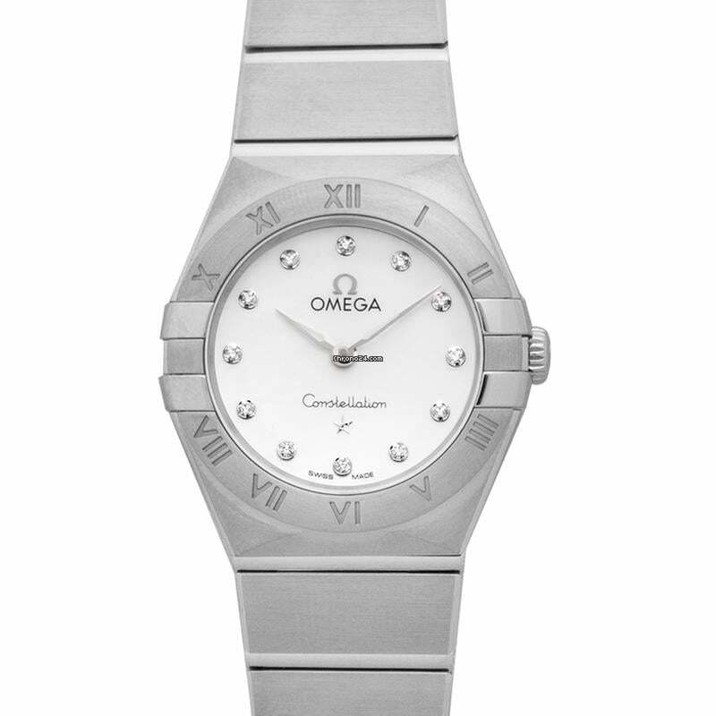 Omega Constellation Ladies 131.10.25.60.55.001 - Constellation Manhattan Quartz 25 mm Quartz White Dial Diamonds Ladi </h1>