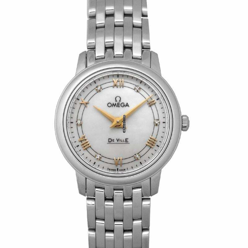  Omega De Ville Prestige 424.10.27.60.55.001 - De Ville Prestige Quartz 27.4 mm Quartz White Mother Of Pearl Dial S </h1> 