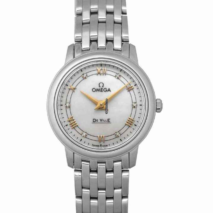  Omega De Ville Prestige 424.10.27.60.55.001 - De Ville Prestige Quartz 27.4 mm Quartz White Mother Of Pearl Dial S </h1> 