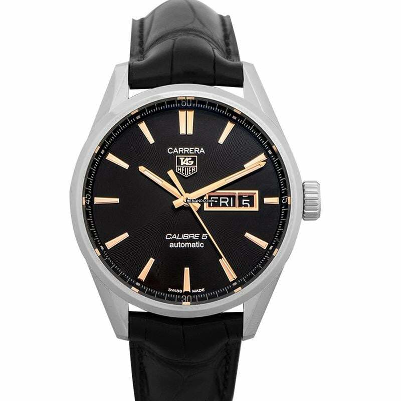  TAG Heuer WAR201C.FC6266 - Carrera Calibre 5 Day-Date Automatic Black Dial Ladies Watch </h1> 