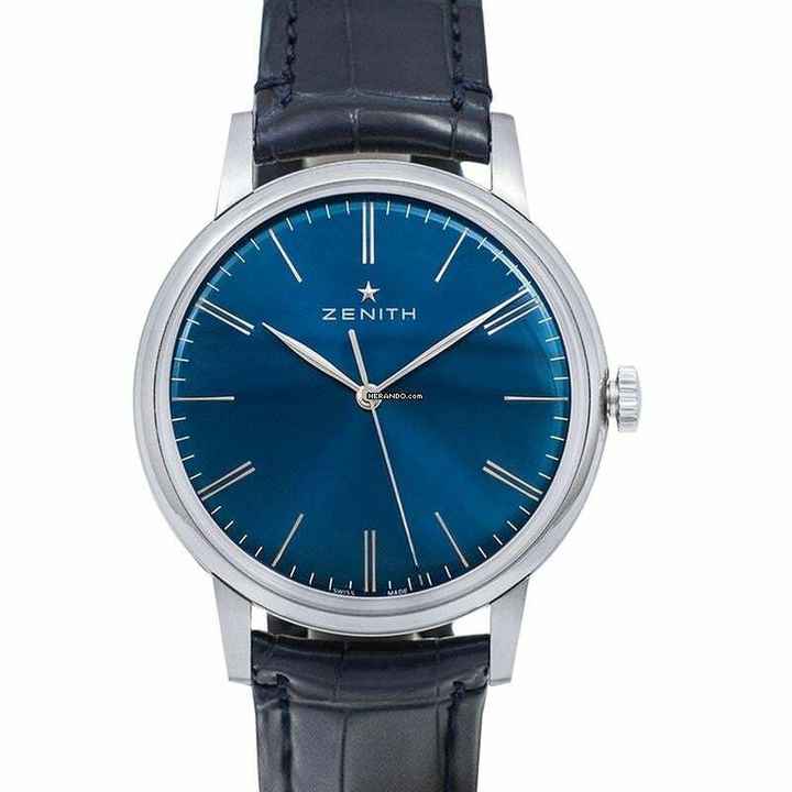  Zenith Elite 6150 03.2272.6150/51.C700 - Elite 6150 Stainless Steel Automatic Blue Dial Men's Watch </h1> 