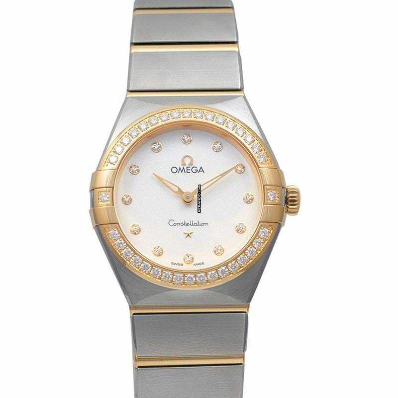 Omega Constellation Quartz 131.25.28.60.52.002 - Constellation Manhattan Quartz 28 mm Quartz Silver Dial Yellow Diamo </h1>