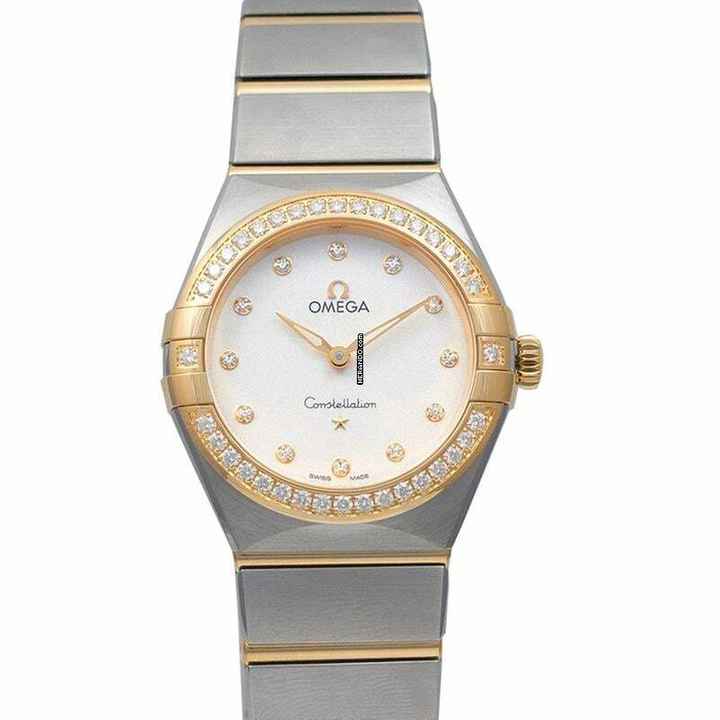 Omega Constellation Quartz 131.25.28.60.52.002 - Constellation Manhattan Quartz 28 mm Quartz Silver Dial Yellow Diamo </h1> 