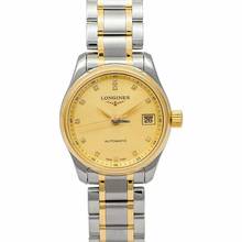 Thumbnail von Longines Master Collection L21285377 - Master Collection Automatic Champagne Dial Diamond Ladies Watch </h1>