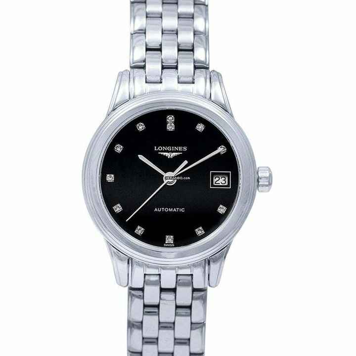  Longines Flagship L42744576 - Flagship Automatic Black Dial Diamond Ladies Watch </h1> 