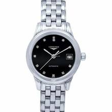 Thumbnail von Longines Flagship L42744576 - Flagship Automatic Black Dial Diamond Ladies Watch </h1>