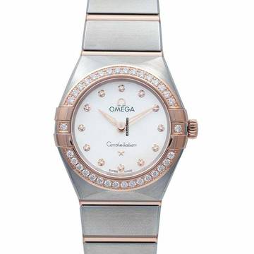  Omega Constellation Quartz 131.25.25.60.55.001 - Constellation Manhattan Quartz 25 mm Quartz White Dial Diamonds Gold </h1> 