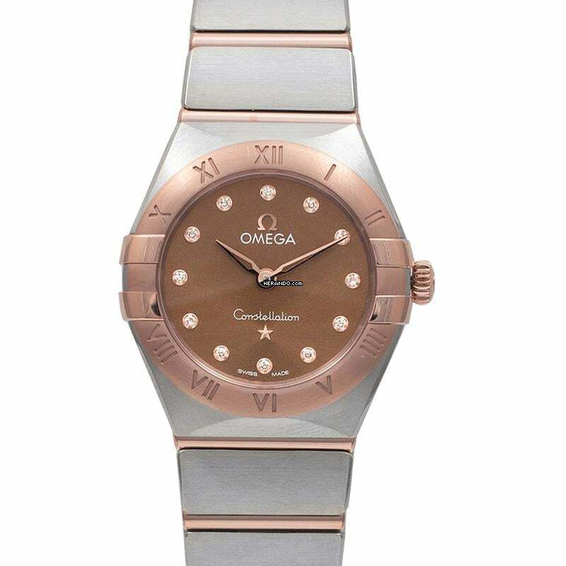 Omega Constellation 131.20.25.60.63.001 - Constellation Manhattan Quartz 25 mm Quartz Brown Dial Diamonds Gold </h1>