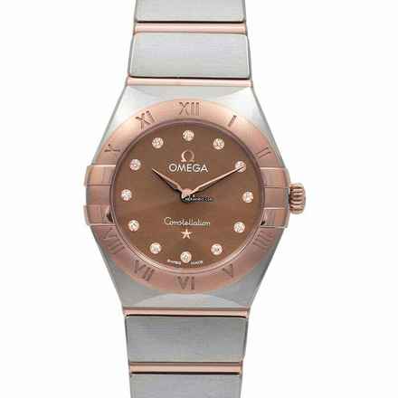  Omega Constellation 131.20.25.60.63.001 - Constellation Manhattan Quartz 25 mm Quartz Brown Dial Diamonds Gold </h1> 