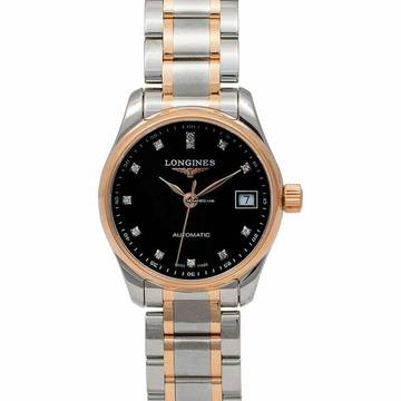  Longines Master Collection L21285597 - Master Collection Automatic Black Dial Diamond Ladies Watch </h1> 