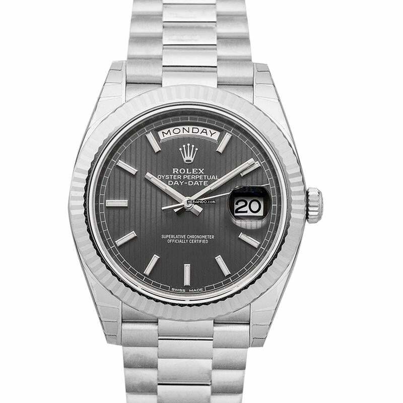  Rolex 228239-0002 - Oyster Perpetual 18ct White Gold Automatic Silver Dial Men's Watch </h1> 
