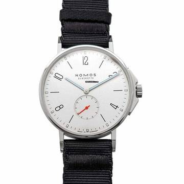  NOMOS Ahoi 550 - Ahoi White Silver-plated Dial Black Textile Strap Automatic Men's Watch/40MM </h1> 