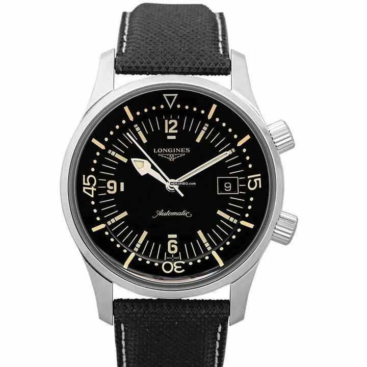  Longines Legend Diver L37744500 - Heritage Legend Diver Automatic Black Dial Men's Watch </h1> 