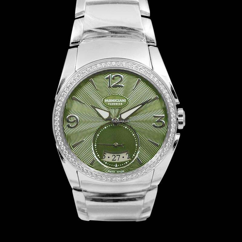 Thumbnail von Parmigiani Fleurier Tonda PFC273-0065600-B00002 - Tonda Metropolitaine Automatic Green Dial 33mm Stainless steel Lad </h1>