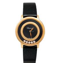Thumbnail von Chopard Happy Diamonds 209429-5102 - Happy Diamonds Quartz Black dial Dial Rose Gold Ladies Watch </h1>