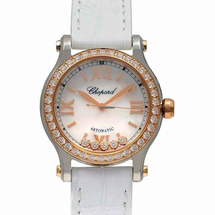  Chopard Happy Sport 278573-6020 - Happy Sport Automatic White Dial Stainless Steel Ladies Watch </h1> 