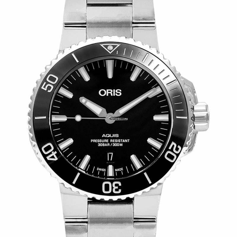  Oris Aquis Date 01 733 7730 4134-07 8 24 05PEB - Aquis Automatic Black Dial Stainless Steel Men's Watch </h1> 