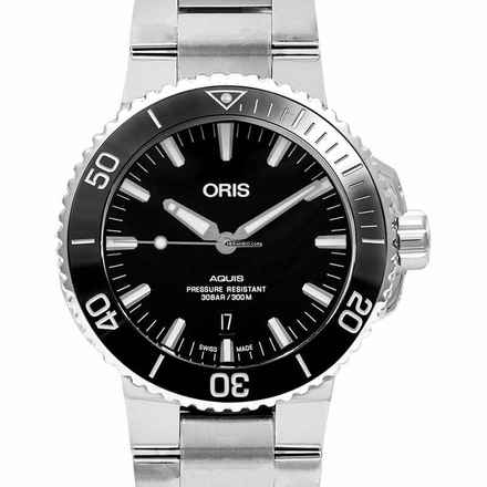  Oris Aquis Date 01 733 7730 4134-07 8 24 05PEB - Aquis Automatic Black Dial Stainless Steel Men's Watch </h1> 