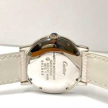 Thumbnail von Cartier RONDE Silver 1.01TCW DIAMONDS & Blue SAPPHIRES Watch </h1>