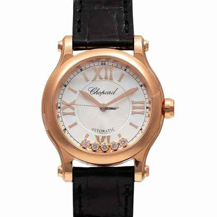  Chopard Happy Sport 274893-5011 - Happy Sport Automatic White dial with a guilloche pattern Dial Rose Gold Lad </h1> 